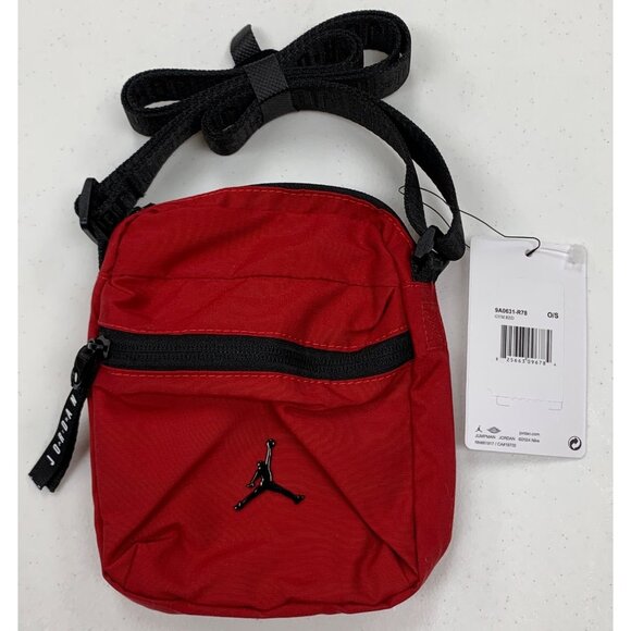 Air Jordan Crossbody Bag Unisex Airborne Festival Gym Red 9A0631 O/S Nike Small - Picture 1 of 6